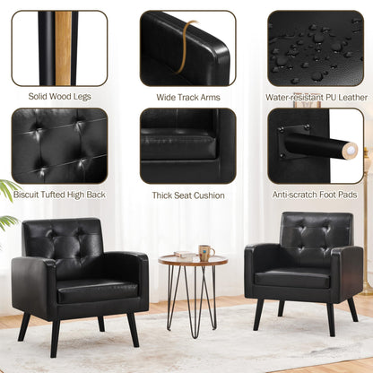 Yaheetech Mid-Century Accent Armchair for Living Room