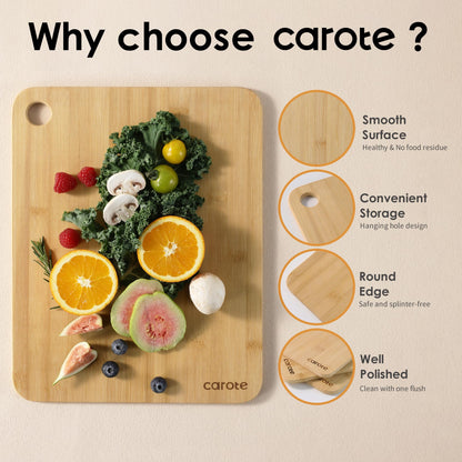 3pcs Bamboo Cutting Boards by CAROTE