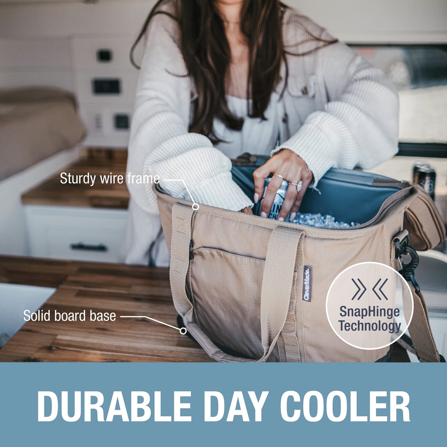 CleverMade Collapsible Cooler Bag for Travel