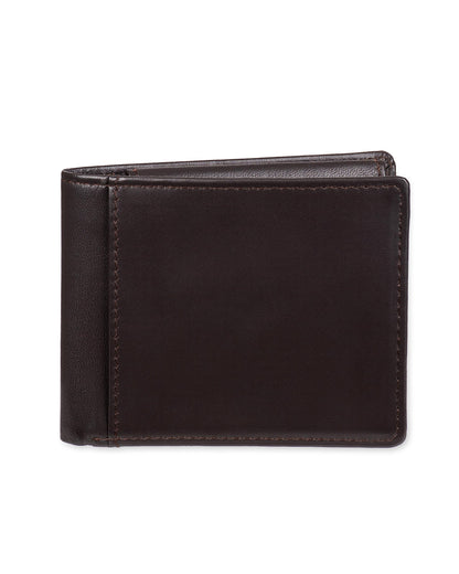 Amazon Essentials Men's Bifold Wallet with Coin Pocket, Dark Brown, One Size