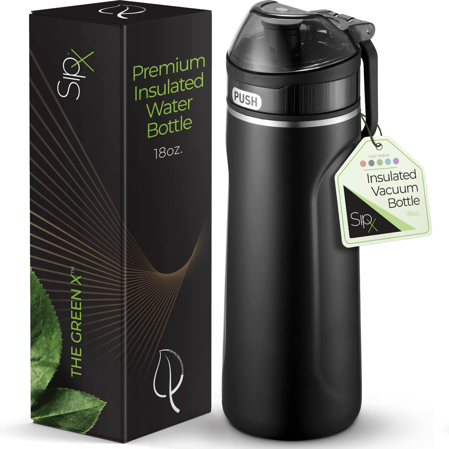 SipX™ 18oz Insulated Stainless Steel Water Bottle