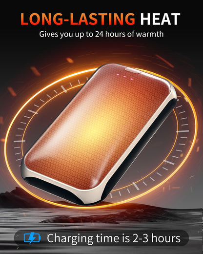 Hand Warmers Rechargeable, 2 Pack 4000mAh Electric Handwarmer, Portable Pocket Heater Handwarmers, Gifts for Men, Women, Christmas, Outdoor, Indoor, Golf, Camping, Hunting Accessories