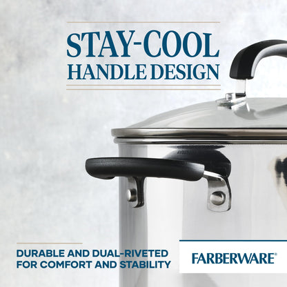 Farberware 8 Quart Stainless Steel Stockpot with Lid