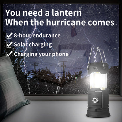 2 Pack Solar Rechargeable LED Camping Lanterns