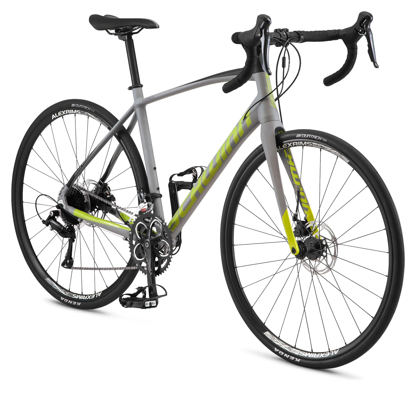 Schwinn Fastback AL Disc Sora Adult Performance Road Bike, Beginner to Intermediate Bicycle Riders, 700c Wheels, 18-Speed Drivetrain, Small Aluminum Frame, Grey