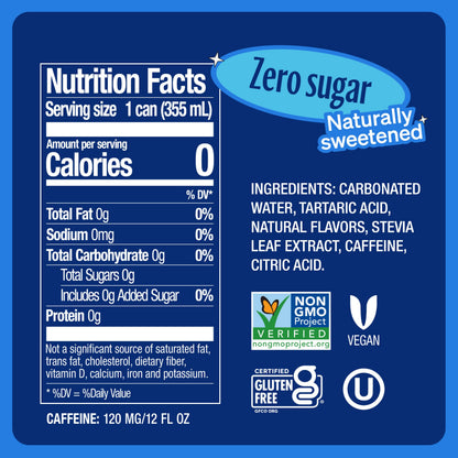 Zevia Zero Calorie Energy Drink, Kola, 12 Ounce Cans (Pack of 12)
