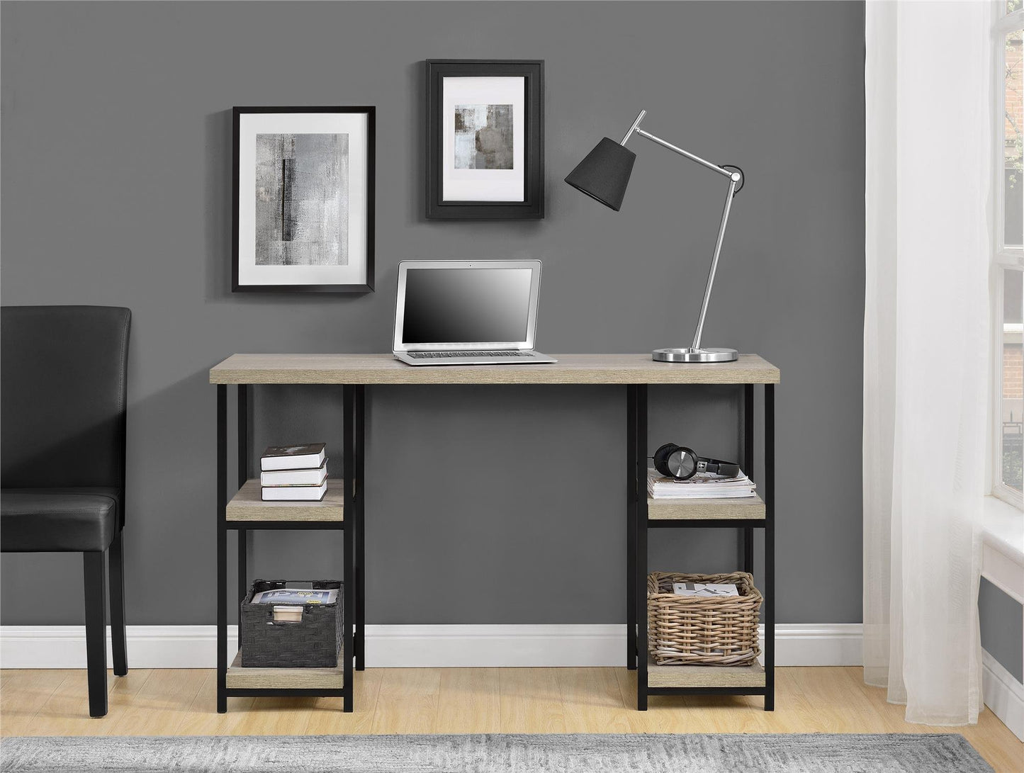 Ameriwood Home Distressed Gray Oak Computer Desk