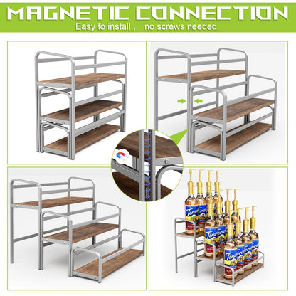 3-Tier Coffee Syrup Rack for Countertop Storage