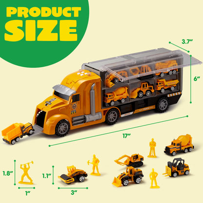 JOYIN 25-in-1 Construction Truck Toy Set