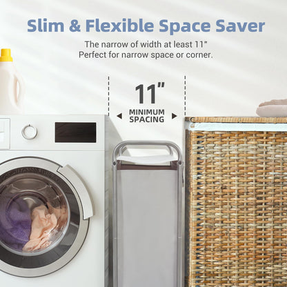 Rolling Laundry Hamper with Lid and Wheels