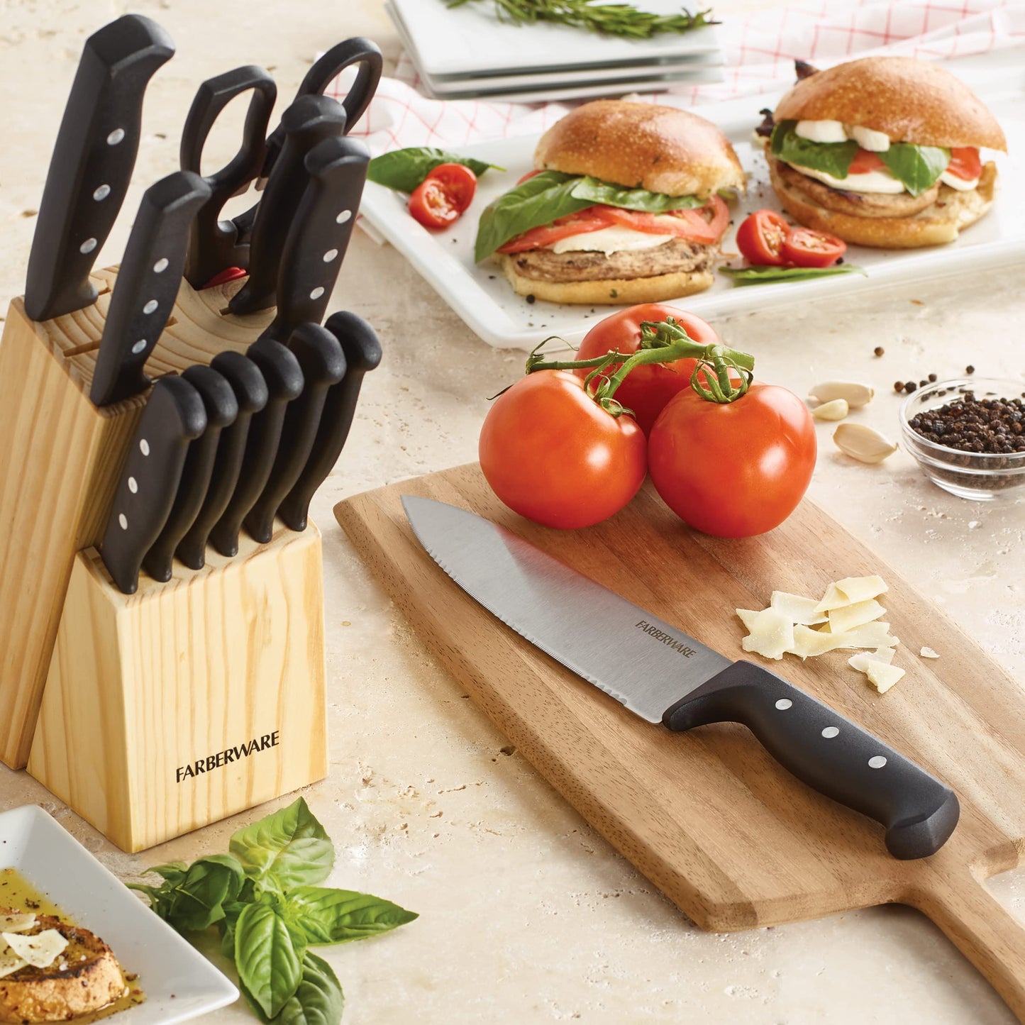 Farberware 22-Piece Stainless Steel Knife Set