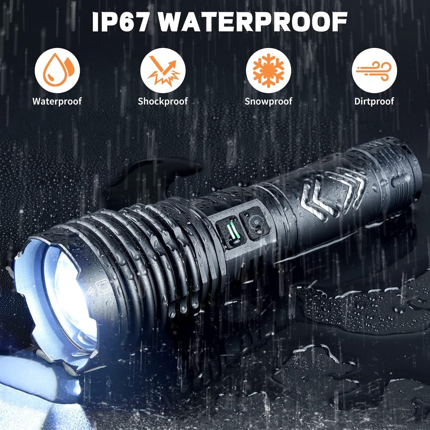 Super Bright 1500000 Lumens Waterproof Flashlight