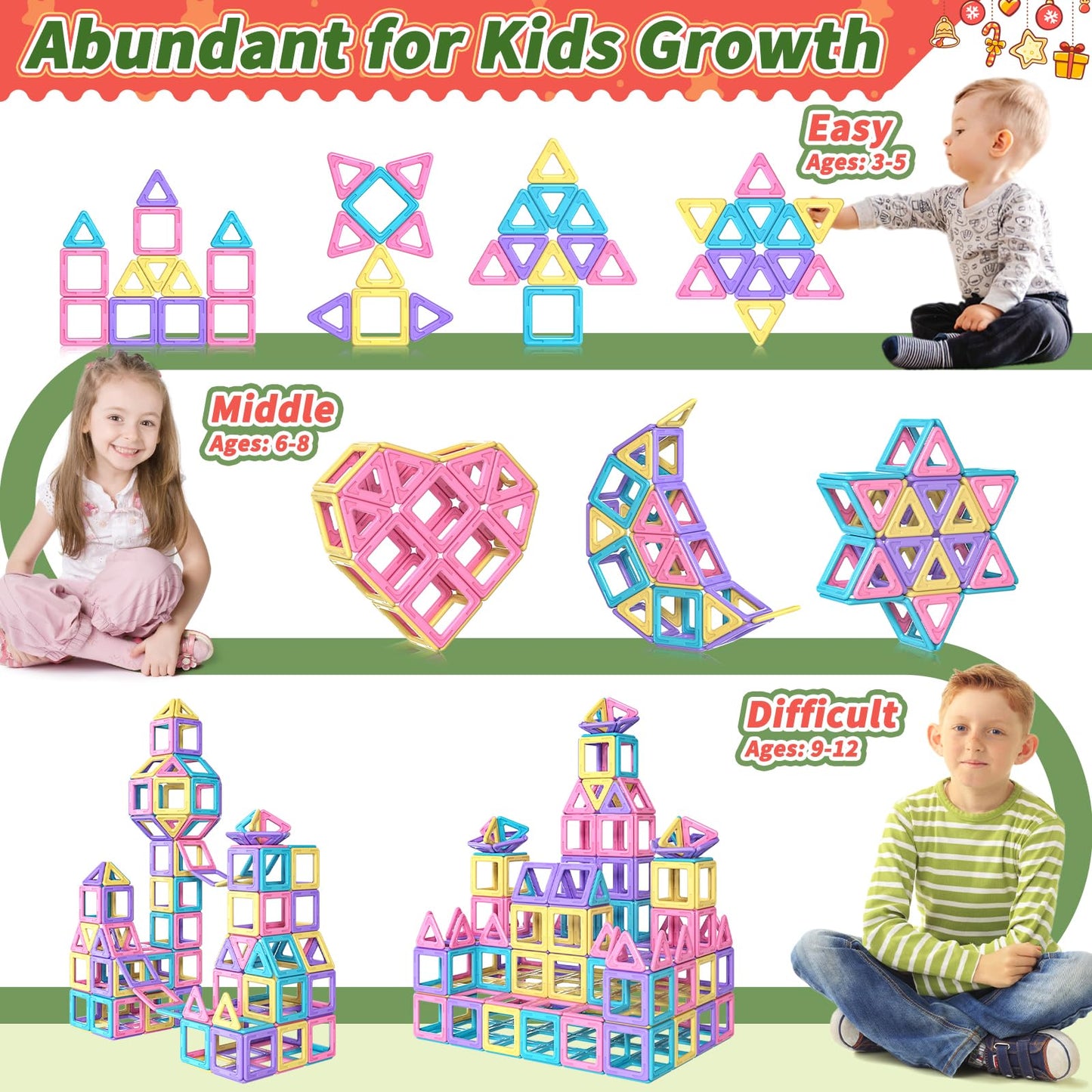Magnetic Tiles Building Blocks for Toddlers