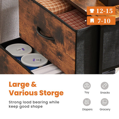 Sweetcrispy Nightstand Set of 2 with 2 Storage Drawers