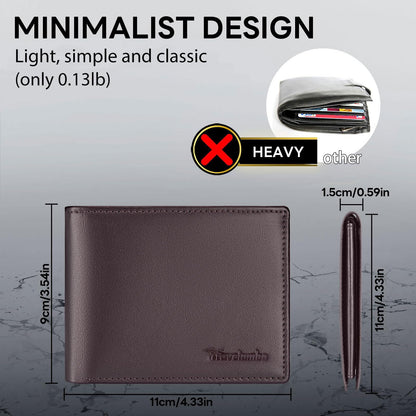 Slim RFID Bifold Wallet for Men - Travelambo