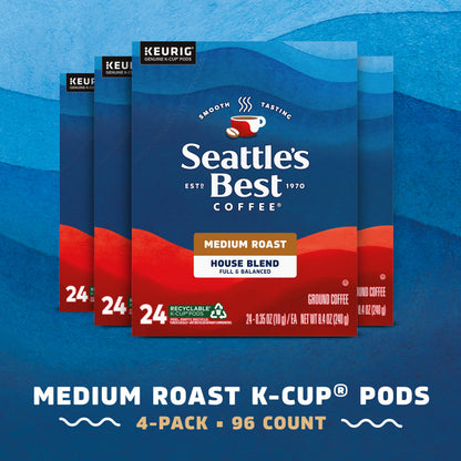 Seattle’s Best Medium Roast K-Cup Pods, 96 Count