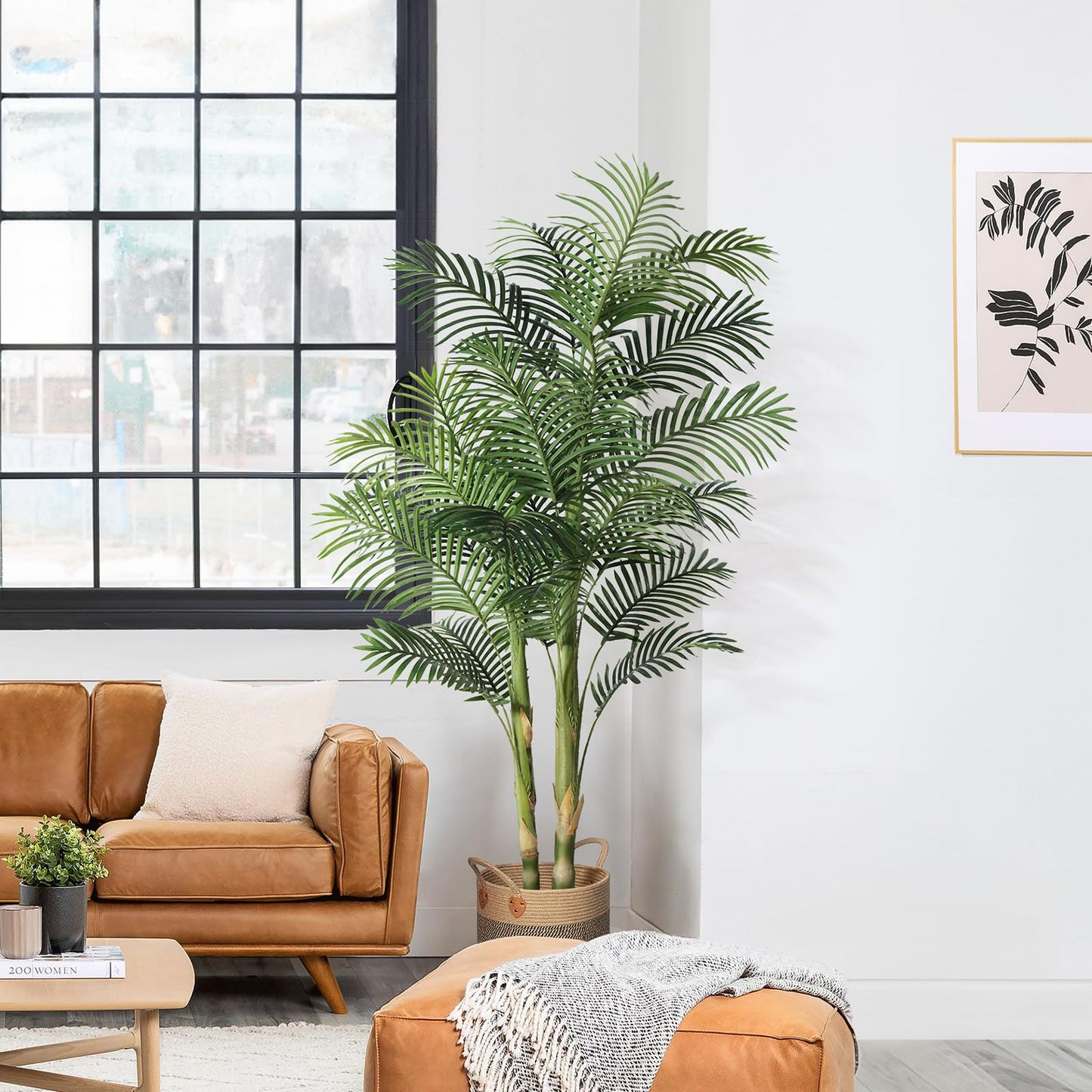 6FT Artificial Golden Cane Palm Tree