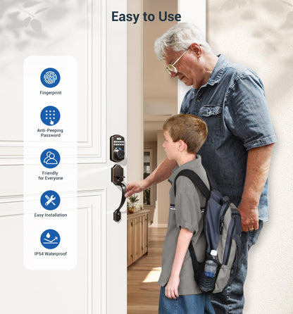 Veise Keyless Fingerprint Door Lock Set