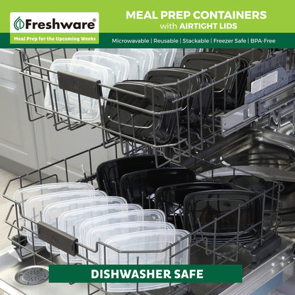 Freshware 50 Pack Meal Prep Containers, BPA Free