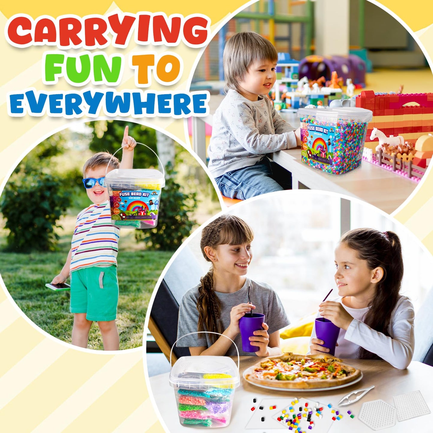 23000+ Fuse Beads Kit with Pegboards and Patterns