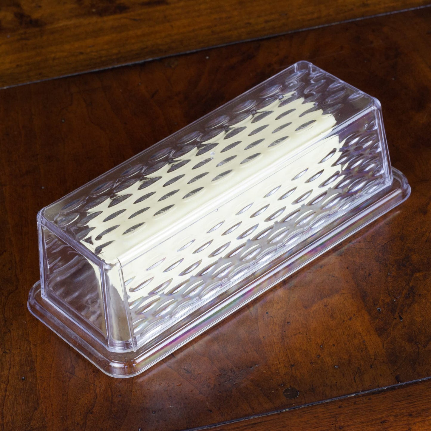 Chef Craft Clear Plastic Butter Dish, 7 Inches