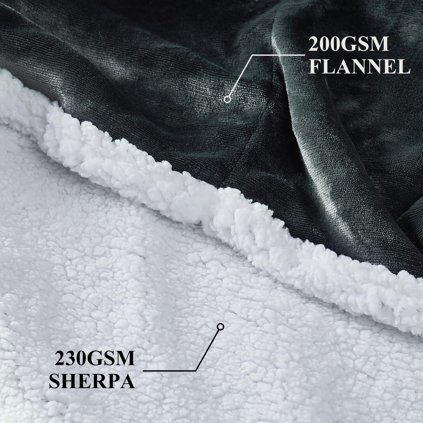 Topcee Oversized Sherpa Fleece Hoodie Blanket