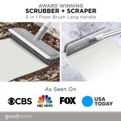 Guudhome 2-in-1 Floor Brush with Long Handle
