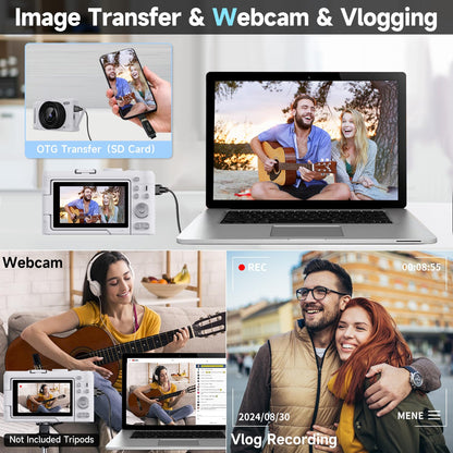 4K 50MP Vlogging Camera with Flip Screen