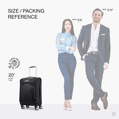 20-Inch Samsonite Expandable Spinner Luggage