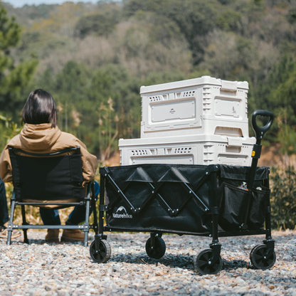 Naturehike Collapsible Folding Utility Cart with Cup Holders