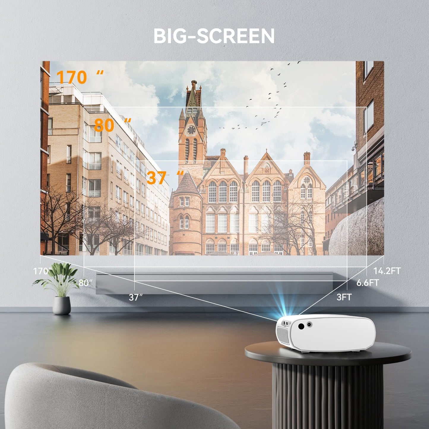 Mini Projector 1080P with Wifi by Ubxxziy