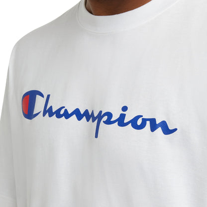 Champion Classic Script T-Shirt, X-Large, White