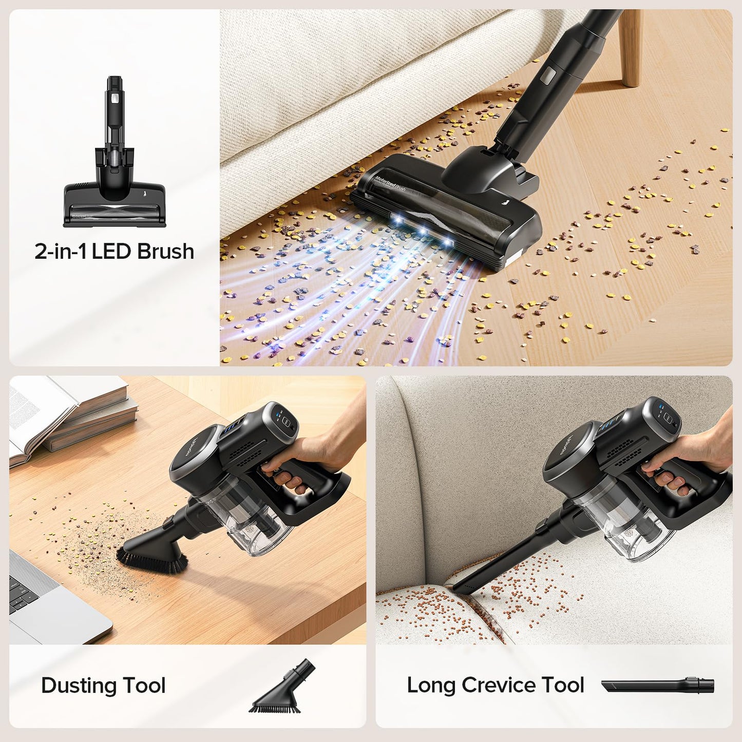 Lubluelu Cordless Vacuum Cleaner for Home Use