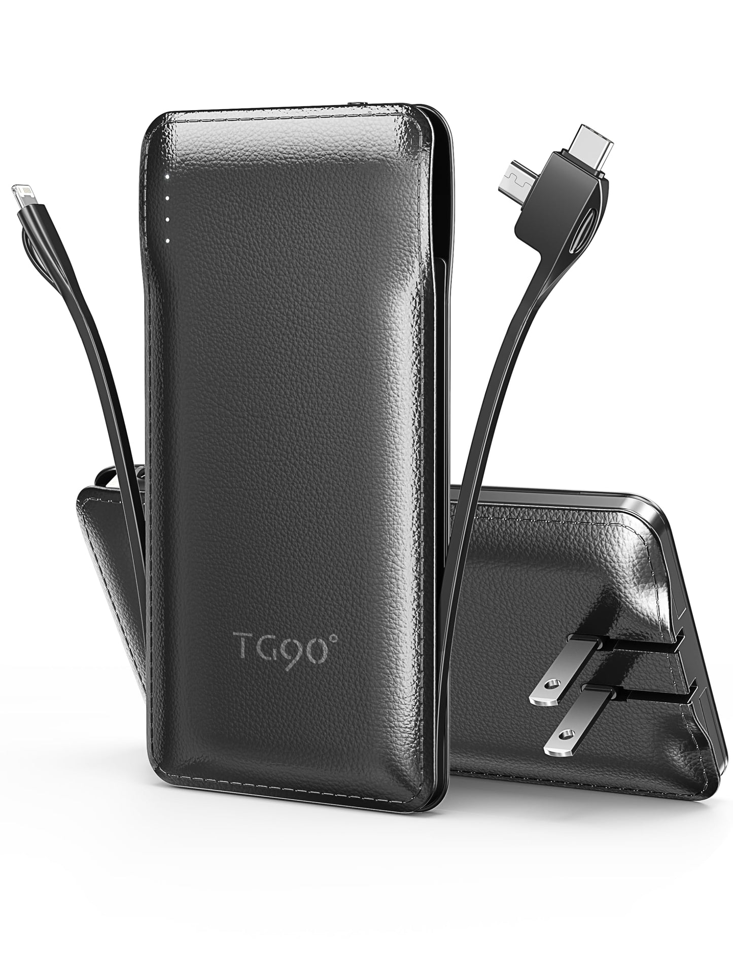 10000mAh Portable Charger with Built-in Plug