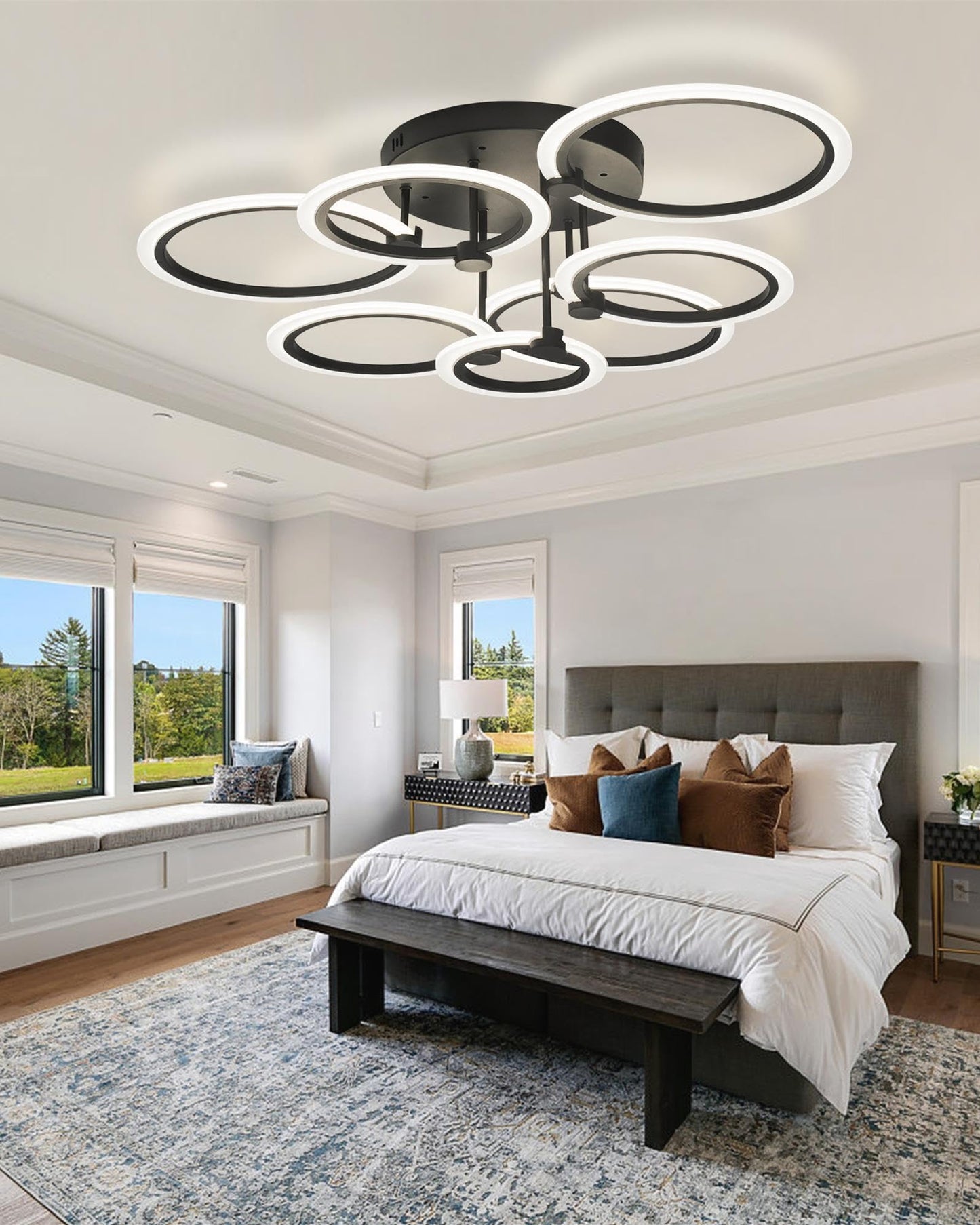 Dimmable LED Flush Mount Ceiling Light by SEABLE