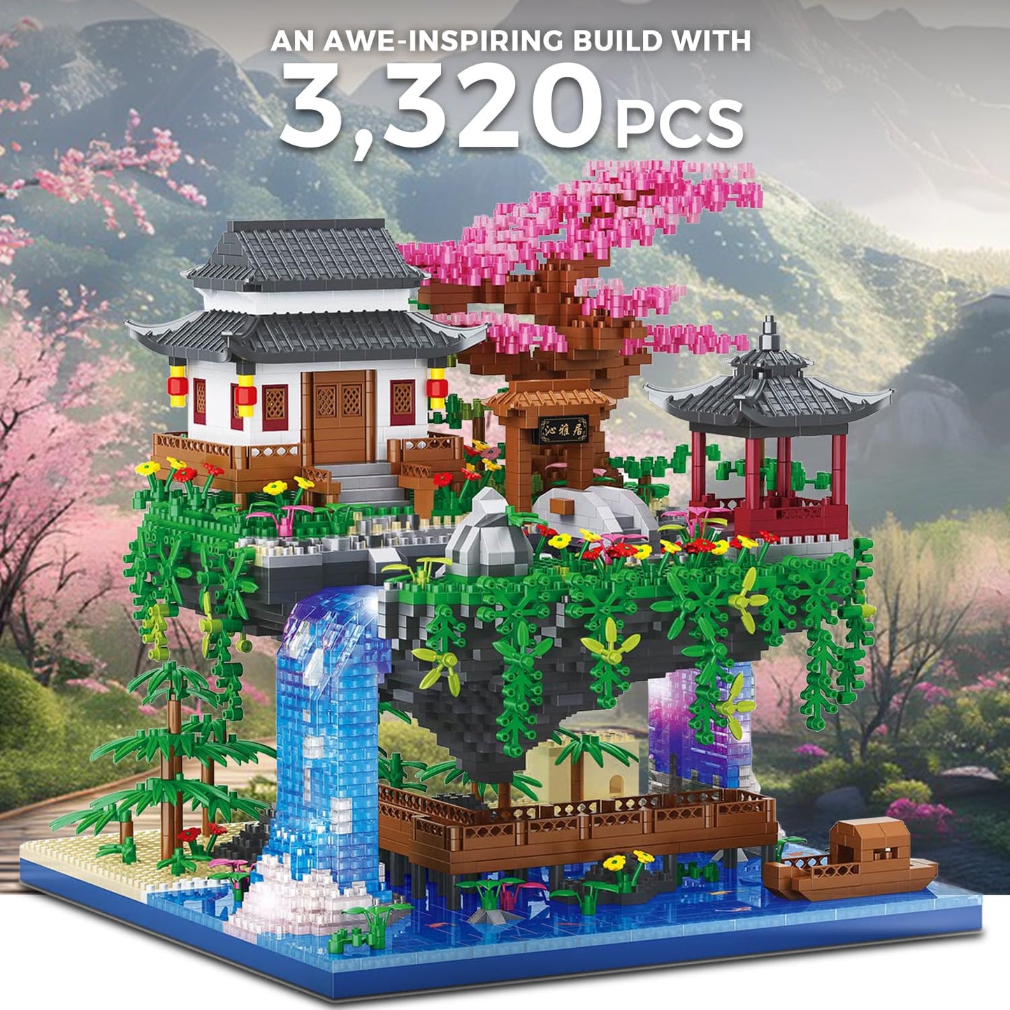 Micro Building Blocks Cherry Bonsai Tree Kit