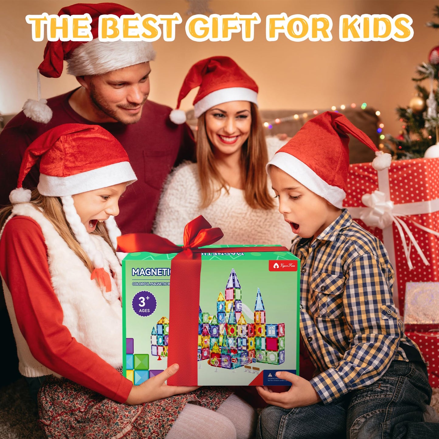 Magnetic Tile and Marble Run Set for Kids