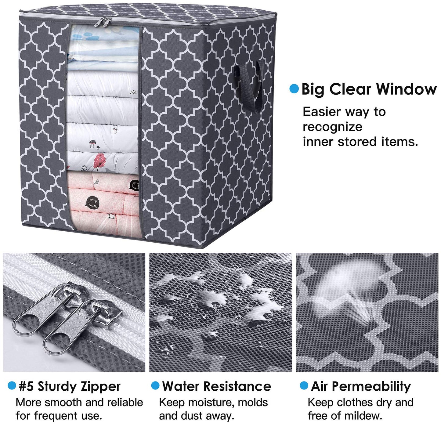 WISELIFE Large Storage Bags for Blankets and Clothes