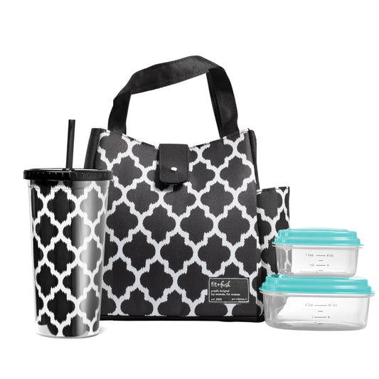 Insulated Lunch Bag with Containers & Tumbler