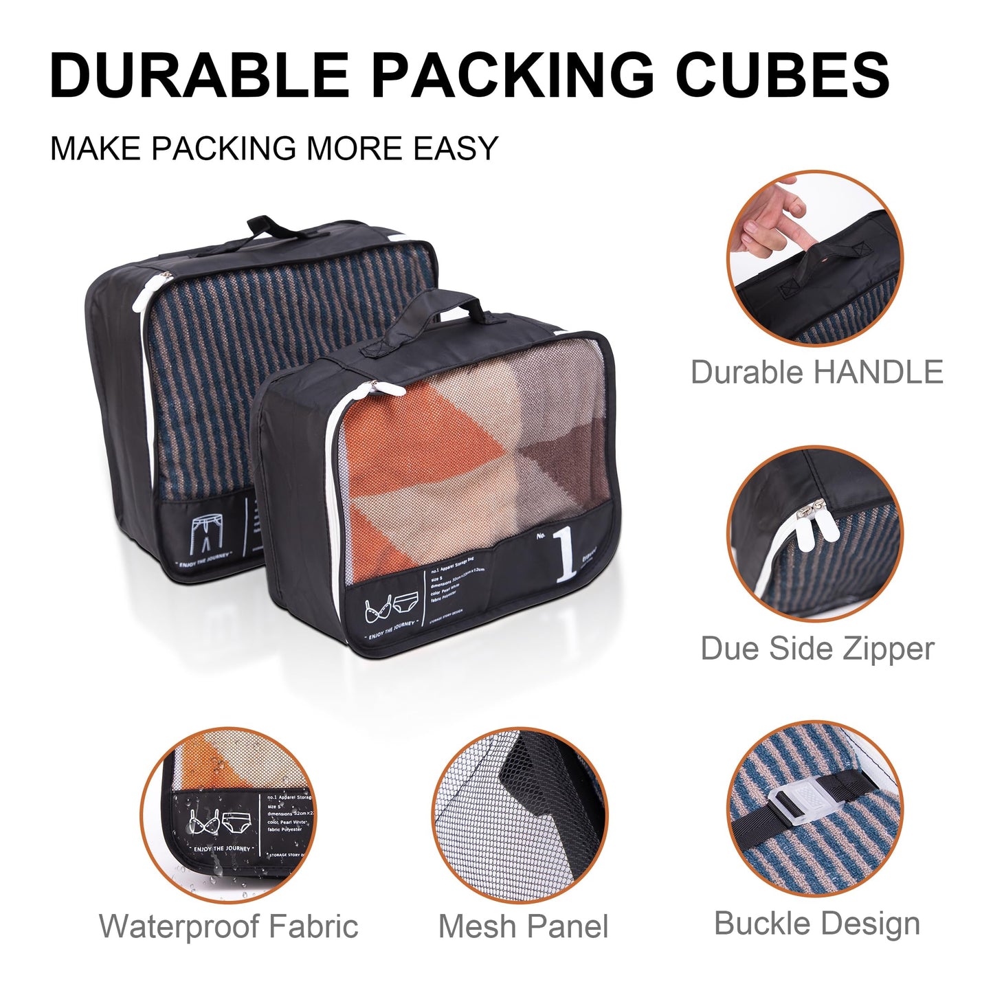 Packing Cubes Set for Travel Luggage Organizer