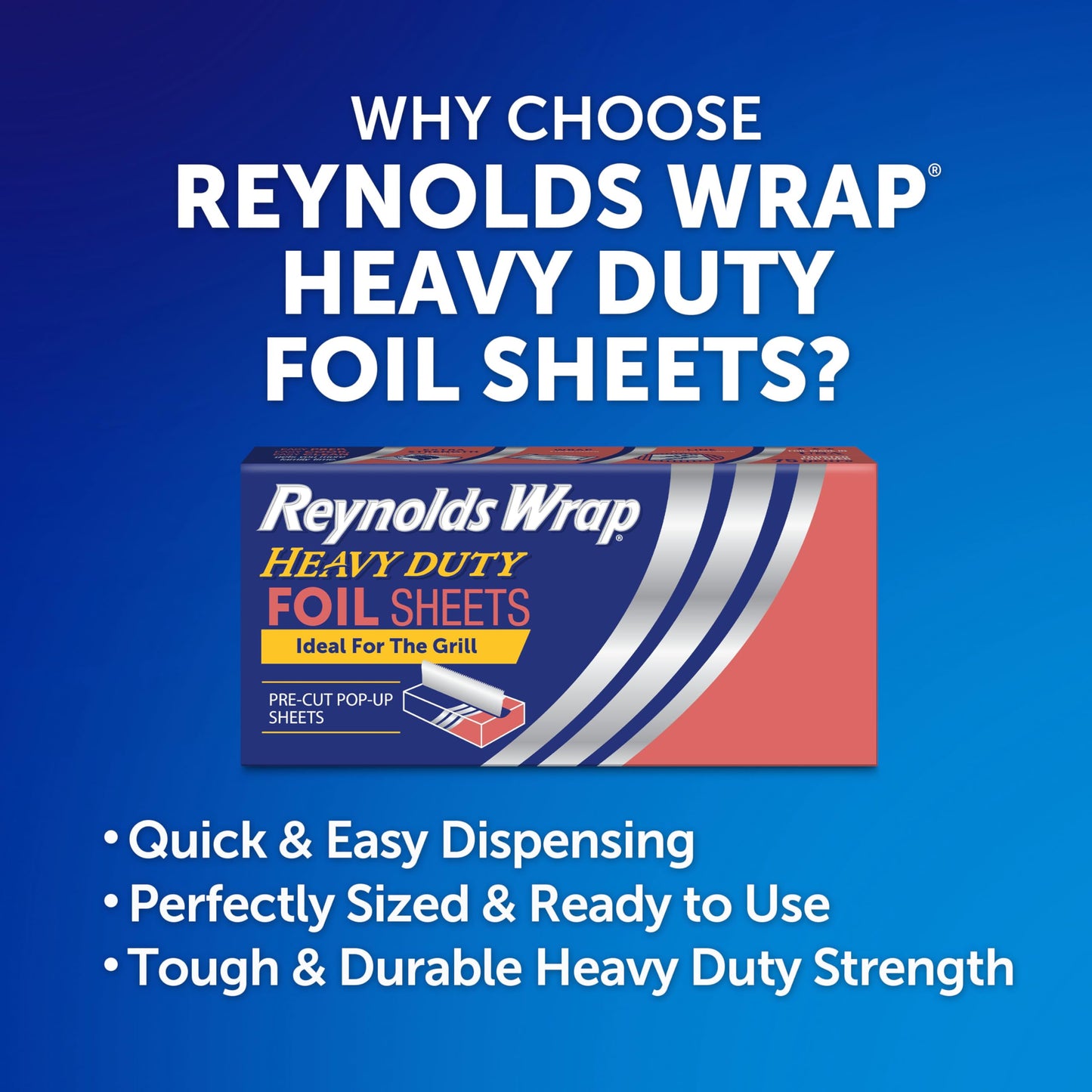 Reynolds Heavy Duty Aluminum Foil Sheets, 150 Total