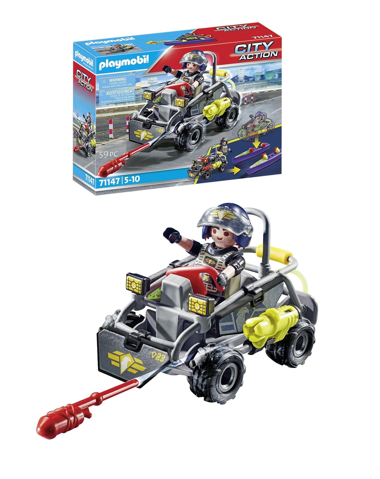 Playmobil Tactical Police All-Terrain Quad Vehicle