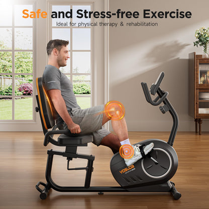 YOSUDA Recumbent Exercise Bike with Resistance Bands