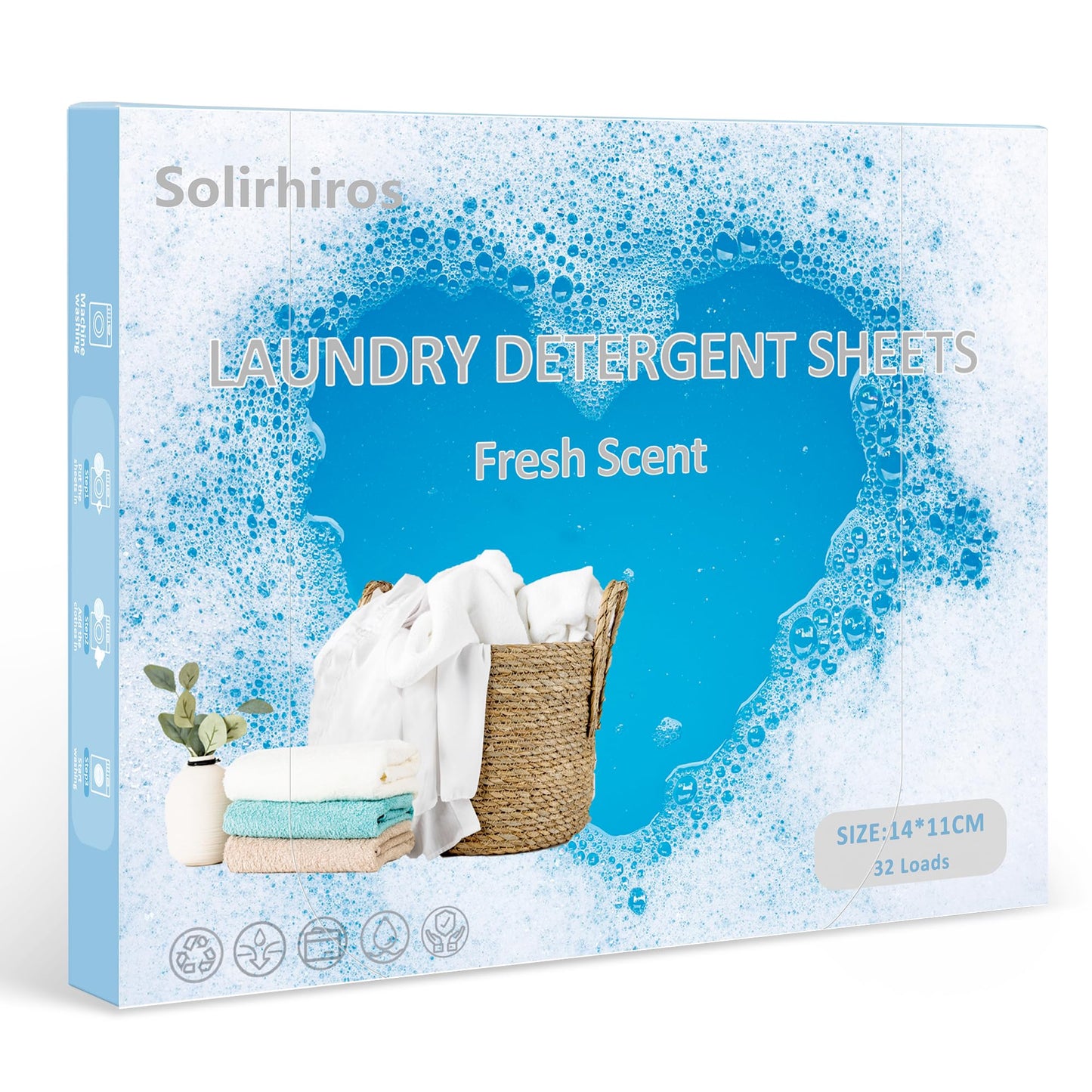 Travel Laundry Detergent - Laundry Sheets Detergent Eco-friendly No Plastic Recyclable Packaging,Washing Detergent Soap Strips for Home Dorm Travel Camping (L, Count, 16)