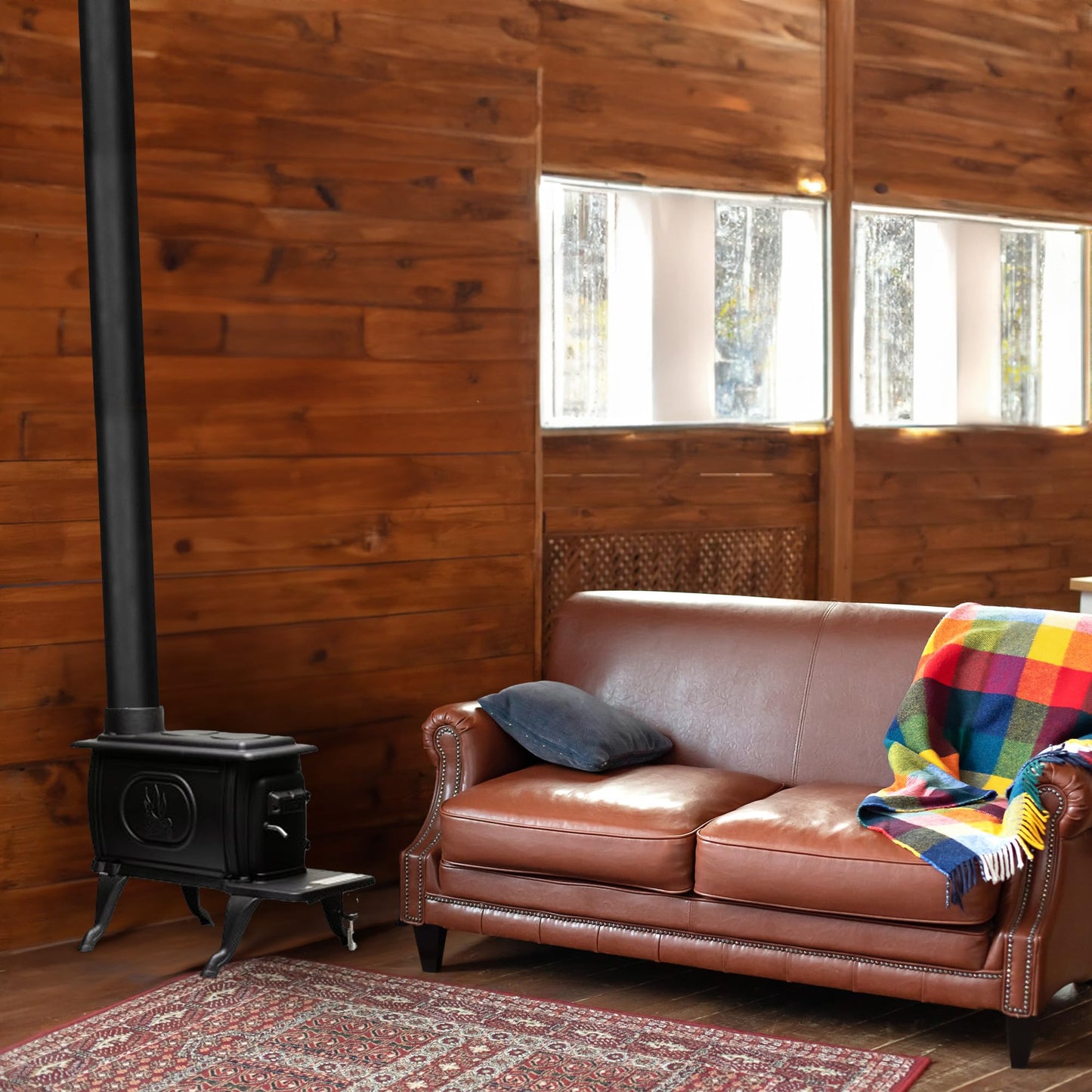 US Stove Cast Iron Wood Stove, 54,000 BTU