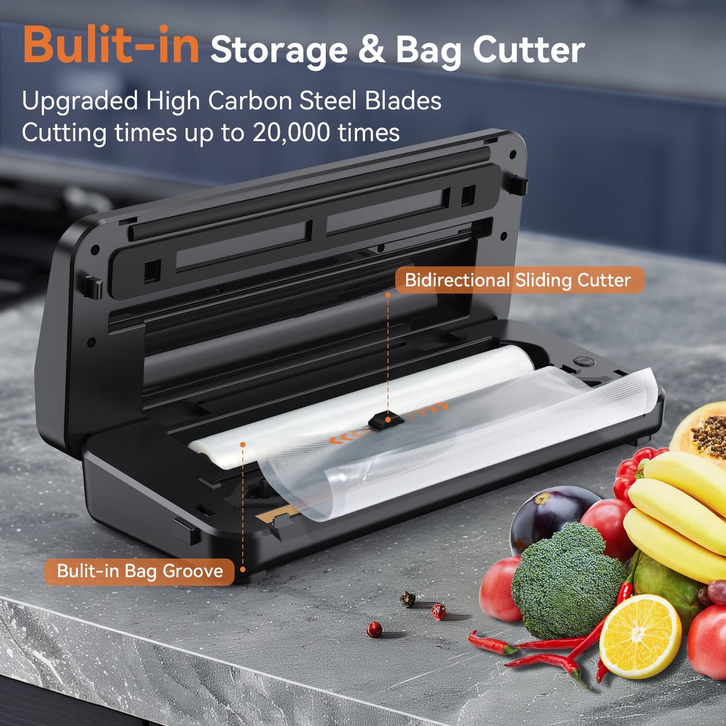 Pyukix 8-in-1 Vacuum Sealer with Cutter