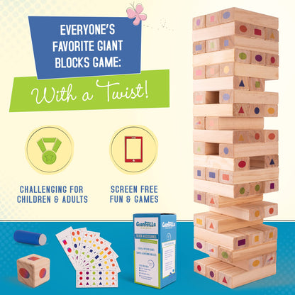 Giantville Giant Tumbling Timber Block Game - 54 Blocks