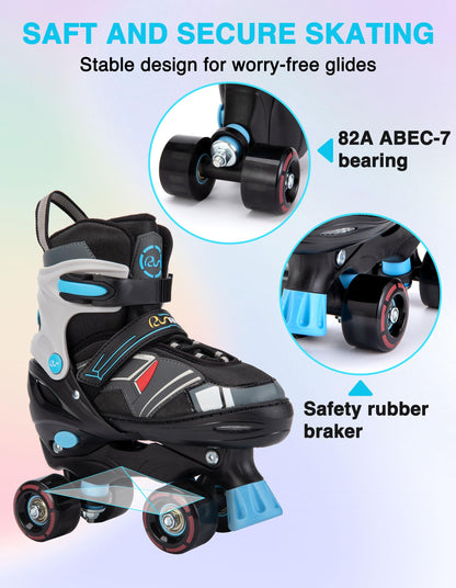 Adjustable Kids Roller Skates with Light Up Wheels