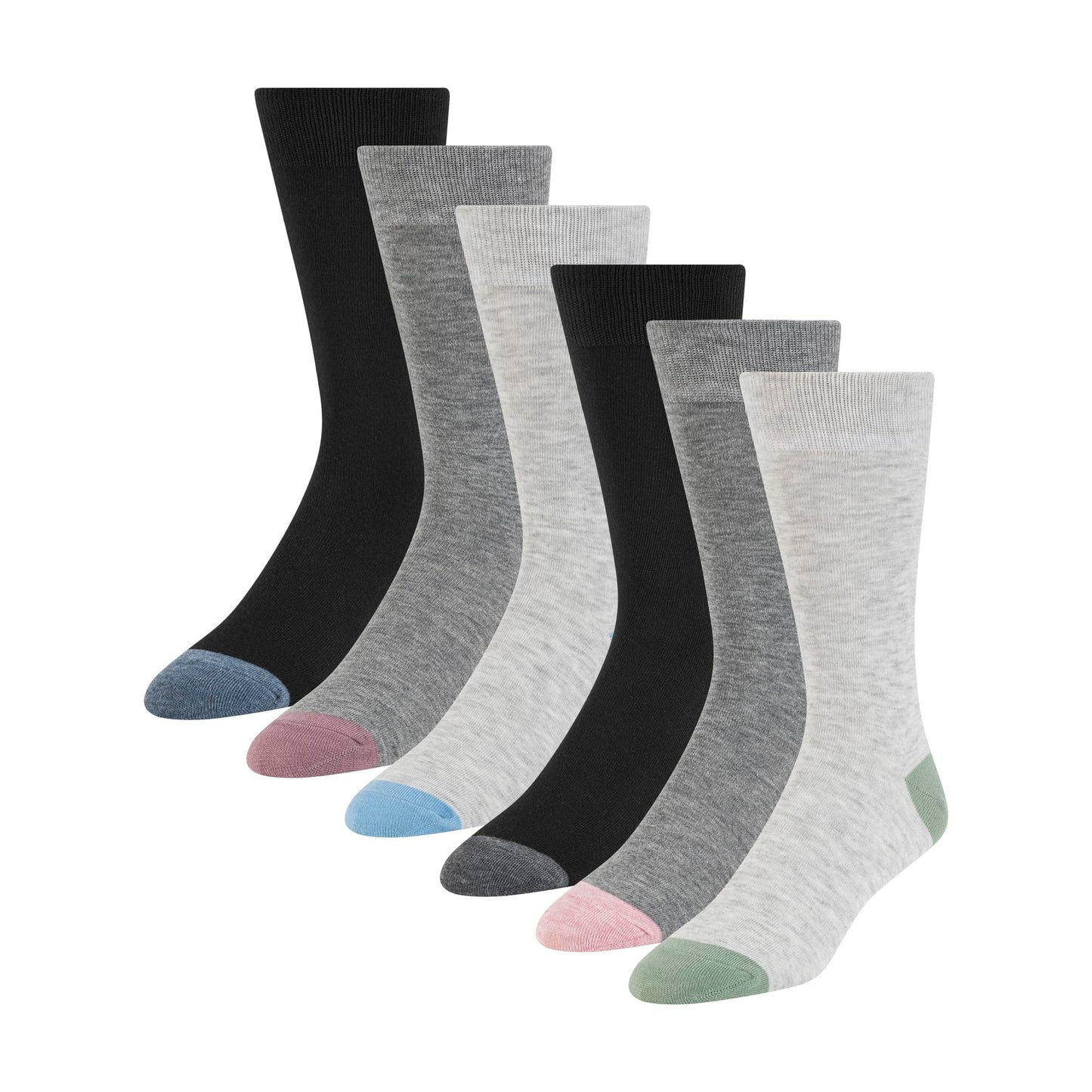Ted Baker 6 Pack Black Crew Dress Socks