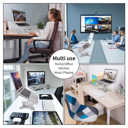 BFSGSGMR Rotatable Laptop Stand, Heat Dissipation Laptop Lifting Rack, Ergonomic Laptop Bracket, Suitable for laptops up to 17.3 inches, Compatible with MacBook Pro/Air, laptops, etc (Silver)